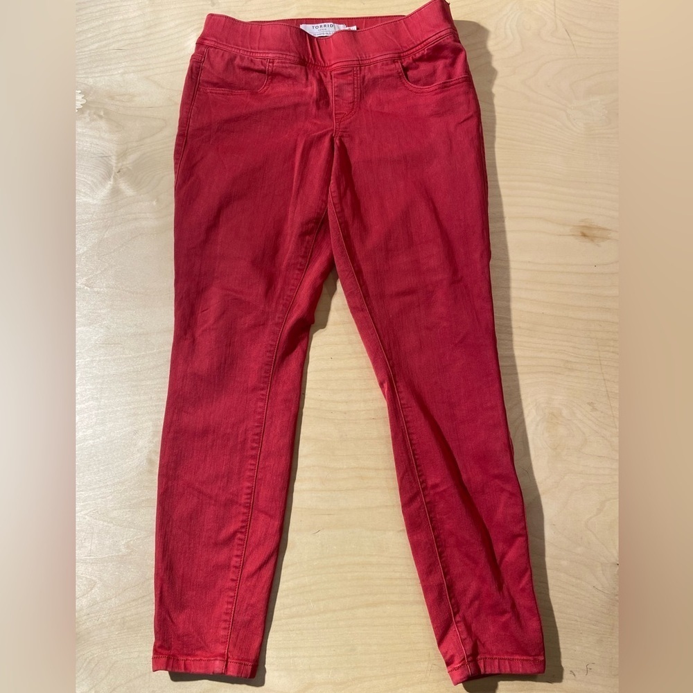 Torrid Lean Jean Vibrant Red Skinny Jeans Size 00R (NA)